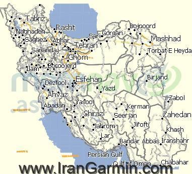 iran map Garmin